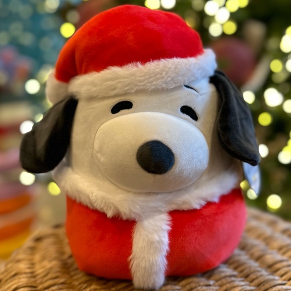 Peanuts Snoopy Squishmallow plush doll Christmas Holiday Santa 2023 11" - Picture 7 of 9